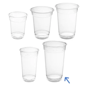 100 Stk Trinkbecher 0,5 l Bierbecher Becher klar Einweg Plastik transparent - Bild 1 von 3