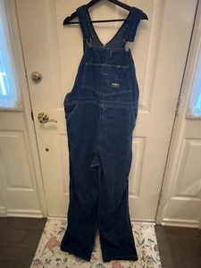Tute da uomo Oshkosh Bid Union Made In America lavate scure taglia 42/34 - Foto 1 di 18