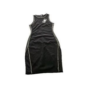 NWT Fashion Nova Women's Crew Neck Sleeveless Black Mini Dress Size M - Picture 1 of 13