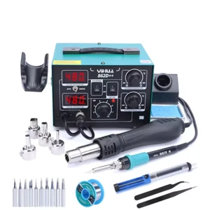 YIHUA 862D++ 2-in-1 Hot Air Rework Station Digital Soldering Iron Station Kit - Picture 1 of 8