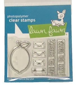 Lawn Fawn YOU'RE THE ZEST Photopolymer Clear Stamp LF3015 Lemon Happy Faces - Bild 1 von 2