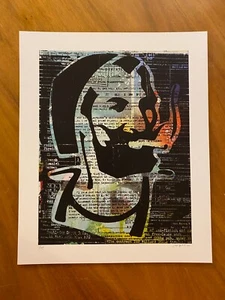 Zig Zag 10" x 12.25" Signed Numbered Art Print Street Stencil Spray Papers Vtg - Picture 1 of 7
