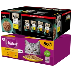 KATZENFUTTER 160x85g WHISKAS GEFLÜGELFEST + SHEBA-KÖSTLICHKEIT IN GELEE - Bild 1 von 7