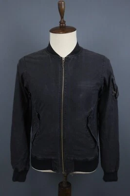 Nudie Jeans Co Black Full Zip Lightweight Black Bomber Jacket Size XS - image 1 of 4