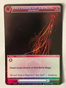Carta Mugic Chaotic 186/232 Refrain of Denial (Overworld) Super Rara Holo Foil - Foto 1 di 2