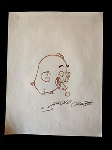 PELÍCULA ANGRY BIRDS Original Dibujado a Mano SANDRO CLEUZO FIRMADO Piggy Concept #AB - Imagen 1 de 3