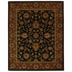 SAFAVIEH Heritage HG112A Handmade Black / Red Rug - Picture 1 of 26