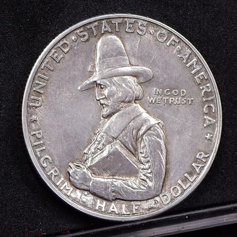 1920 Pilgrim Commemorative Silver Half Dollar - BU Details  (#46352) Cover