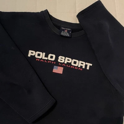 Camiseta Polo Deportiva Ralph Lauren Logo De Colección Años 90 Manga Larga Talla Pequeña Foto 1 de 4