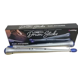 Digital Drum Sticks Light Up Tips Built In Speakers Snare Cymbal Sounds Gift  - Picture 1 of 7