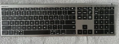 Macally Wireless Slim Bluetooth Keyboard For Mac - Space Gray - Model ACEBTKRYSG - Image 1 of 4
