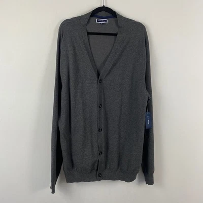 Cárdigan suéter Club Room para hombre 3XL carbón brezo mezcla de algodón Foto 1 de 4