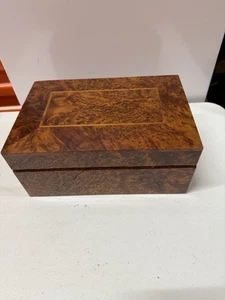 Large Handmade Thuya Burl Wood Jewelry Box 12"X8" - Picture 1 of 6