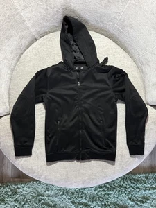 Billabong Jacket Mens Medium Black Hooded Softshell Zip Pockets Fleece Lined - Picture 1 of 12