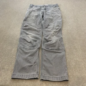 Carhartt Pants Men's 31x30 Faded Gray Double Knee Work DISTRESSED Grunge Baggy - Picture 1 of 14