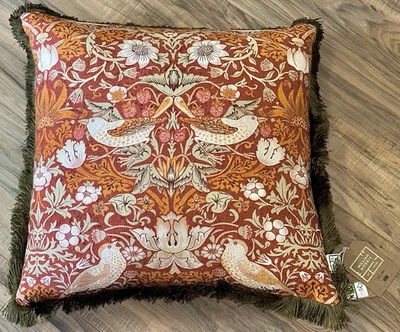 William Morris Fresa Ladrón Óxido Medallón y Jengibre Almohada Decorativa 20X20 Foto 1 de 4