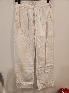 vintage white bell bottom usn ?  Baumwollhose Knopfleiste 27 x 30 Schlag marine - Bild 1 von 18