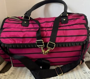 Betsy Johnson große Wickeltasche mit Wickelunterlage Top Zustand!  Rosa Schwarz - Bild 1 von 12