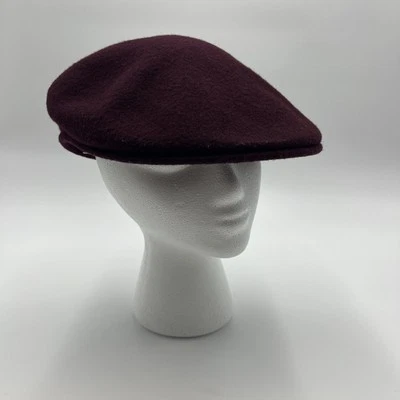 Kangol 504 Hat Mens Size Large Wine Flat Cabbie Driving Newsboy Cap Wool USA - Image 1 of 4