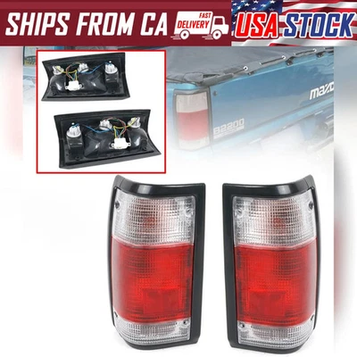 Tail Lamp Rear Light White Red Pair Fit Mazda Magnum B2000 B2200 B2600 1986-1993 - Image 1 of 4