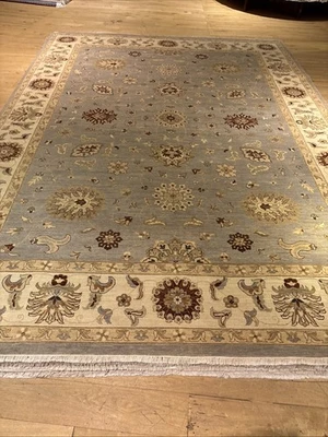 ORIENTAL RUG GREY/IVORY 10, 1” X 13’ 11” INDO PERSIANN HAND KNOTTED SKU# C23695 - Изображение 1 из 4