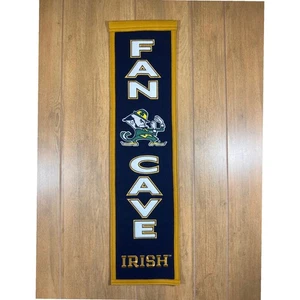 Notre Dame Fighting Irish Fan Cave Wool Pennant Banner Man Cave Decor - Picture 1 of 6