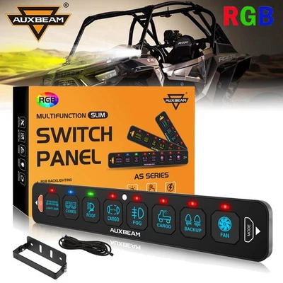 Panel de interruptores Auxbeam AS-R80 Slim 8 velocidades RGB 80A para Polaris RZR XP 900 800 1000 Foto 1 de 4