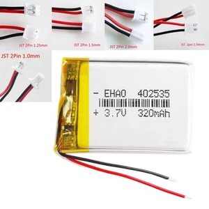 Batería recargable de polímero de litio Lipo de 3,7 V 320 mAh 402535 para reloj MP3 cámara GPS - Imagen 1 de 22