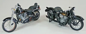 2 Maisto Harley Davidson 5" X 3" X 2" Model Motorcycles. - Picture 1 of 22