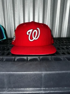 Hat Club New Era MLB Washington Nationals Red Wool Cap Pink UV Size 7 3/4 *pin* - Picture 1 of 6