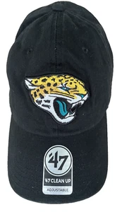 '47 Jacksonville Jaguars Limpieza Negro Correa Ajustable Sombrero Papá Gorra - Imagen 1 de 5