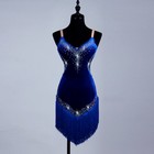 Latin Dance Dress Salsa Tango Cha cha Ballroom Velvet Competition Dress F264