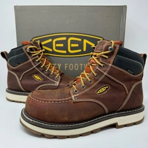 KEEN Men's Cincinnati 90 Degree 6” WP Heel Boots Carbon Fiber Toe Tuscan Red New - Picture 1 of 16