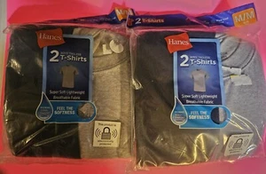 Hanes Boy's T-Shirts  - 2 pack  -  Size M Lot Of 2 Packs. 4 Shirts Total - Picture 1 of 2