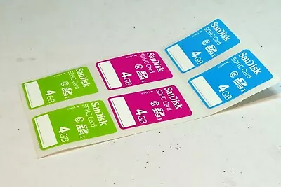 Sandisk SD SDHC Memory Card sticker label replacement stick on - Image 1 of 3