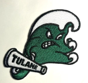 tulane patch TULANE GREEN WAVE Tulane patch 3" wide iron or sew on tulane patch - Picture 1 of 5