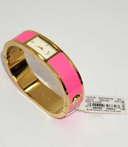 Orologio da polso Kate Spade ~ rosa bazooka ~ taglia U vendita al dettaglio $ 250 full size {nuovo senza scatola}