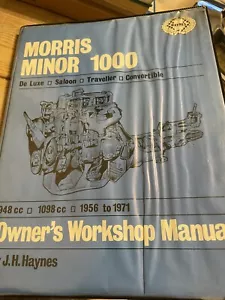 Morris Minor 1000 1956-1971 all models 948cc 1098cc Haynes Workshop Manual 1971 - Picture 1 of 3
