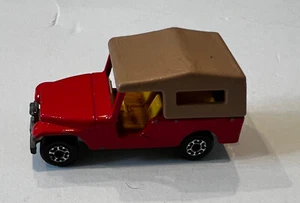Vintage Matchbox Superfast Red Jeep Tan Top CJ-6 No. 53 Lesney 1977 - Picture 1 of 5