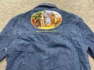 Wizard of Oz Jacket Women's Size XL Extra Large Denim Button Up Shacket Patch - Picture 1 of 11