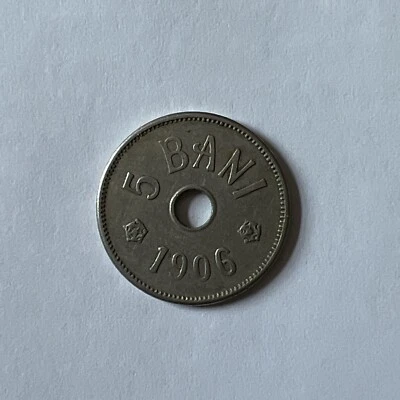 Romania Coin/ 5 Bani/ 1906/ Cooper-Nickel/ KM-31/ Unc - Image 1 of 4