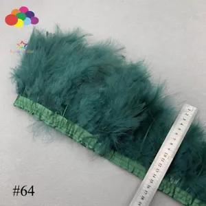 60 Color Marabou Plumas Trims Fluffy Turkey Feather Border Fringe Satin Ribbons - Picture 1 of 43