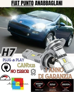 Kit Led H7 Fiat Punto Mk3 III 188 6000K Blanco 6000 Lumen Canbus Anabaglianti - Imagen 1 de 2
