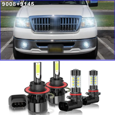 Faro alto/bajo + luz antiniebla bombillas 4 piezas para Lincoln Mark LT 2006-2008 Foto 1 de 4
