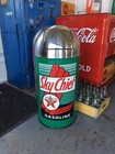 Sky chief Texaco Gasoline Trash Can SS Top Very Nice 29" Tall 12 Gal.