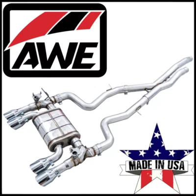 AWE SwitchPath Cat-Back Exhaust System Kit fits 2015-2020 BMW M3 / M4 3.0L L6 - Изображение 1 из 4
