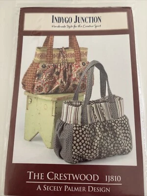 Indygo Junction THE CRESTWOOD Handbag Sewing Instructions Pattern IJ810 2008 - Image 1 of 4