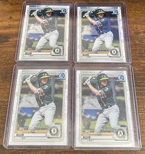 Nick Allen 2020 Bowman Prospects Chrome #BCP-105 Oakland Athletics Lot (4) - Picture 1 of 1