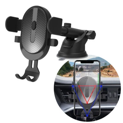 Universal Car Mirror Cell Phone Mount Stand Holder Cradle for Samsung HTC One - Image 1 of 4