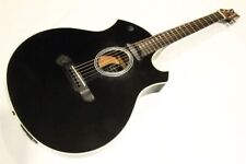 Used Parker p6e/B Black Acoustic Electric Guitar Fishman & Piezo PU Ebony FB